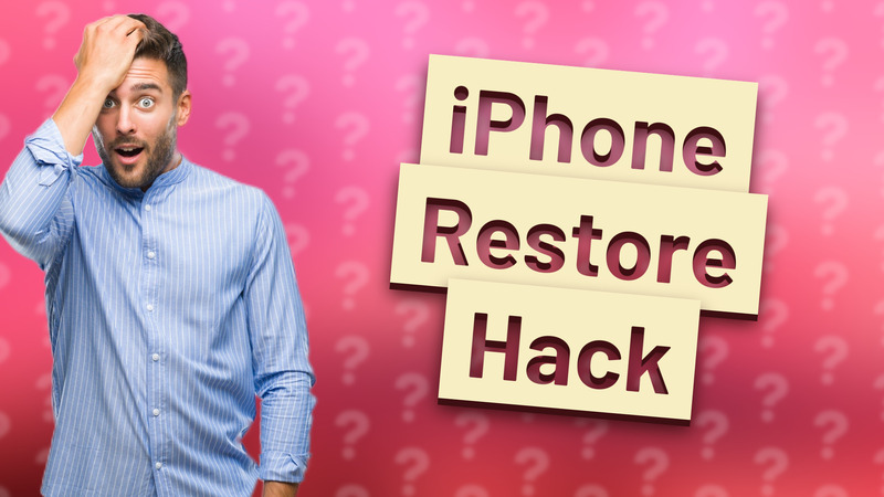 iPhone Restore Hack