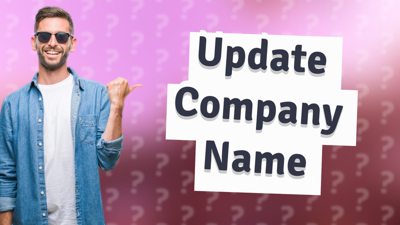 Update Company Name