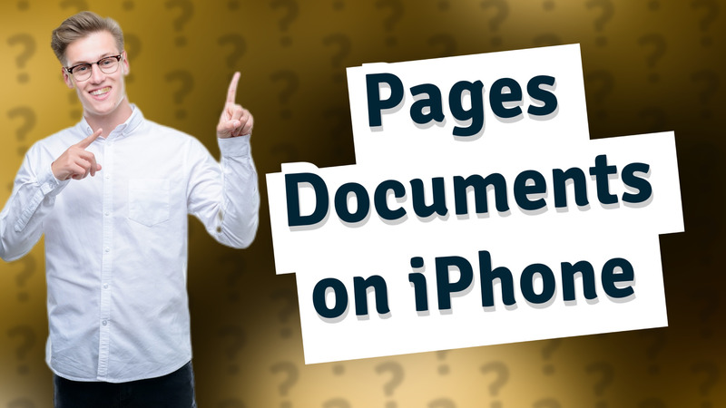 Pages Documents on iPhone