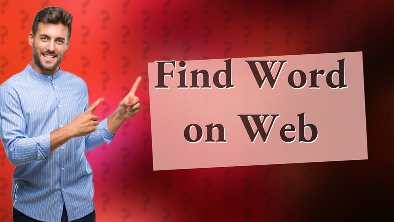 Find Word on Web