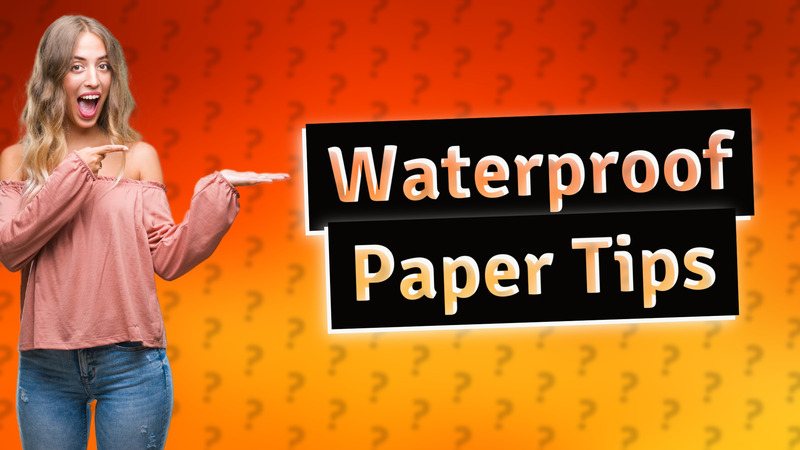 Waterproof Paper Tips