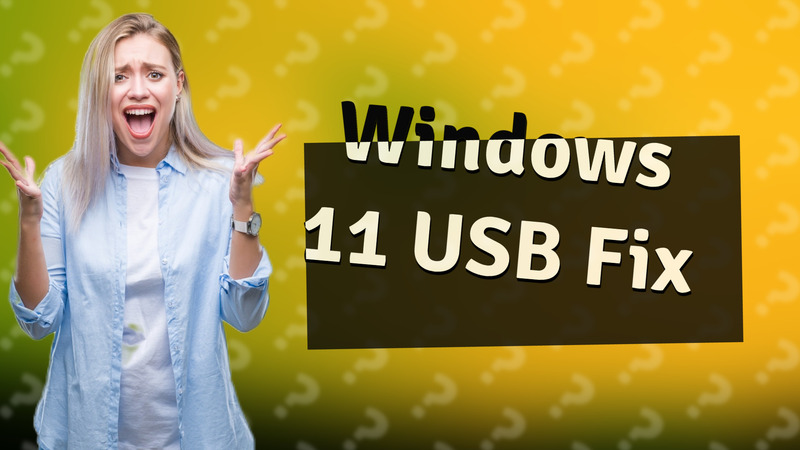 Windows 11 USB Fix