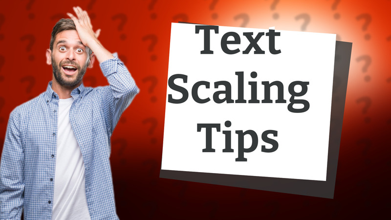 Text Scaling Tips