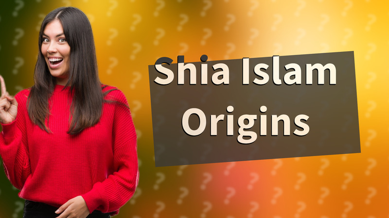 Shia Islam Origins