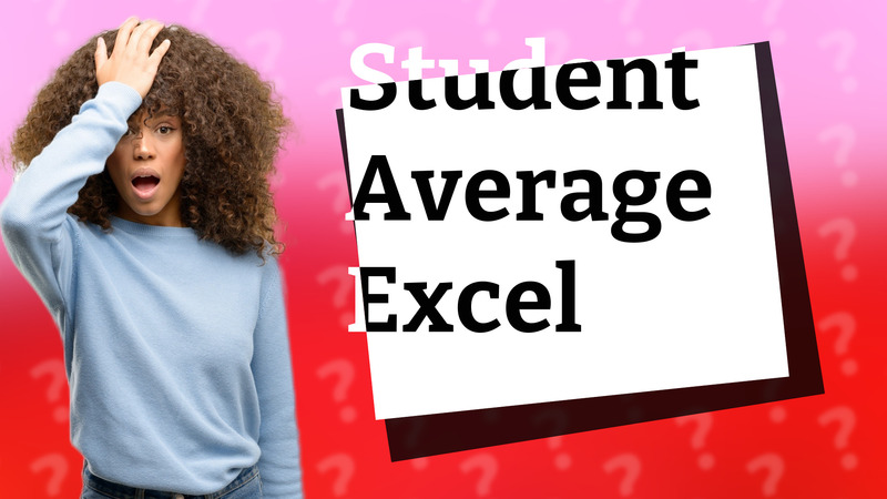Student Average Excel