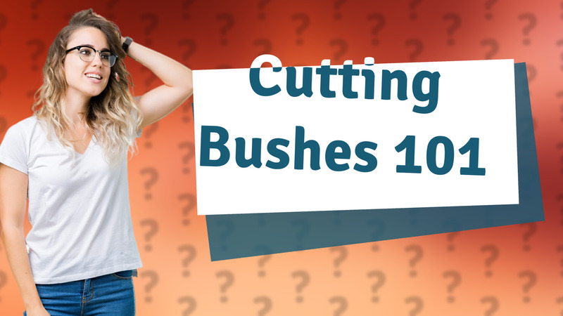 Cutting Bushes 101