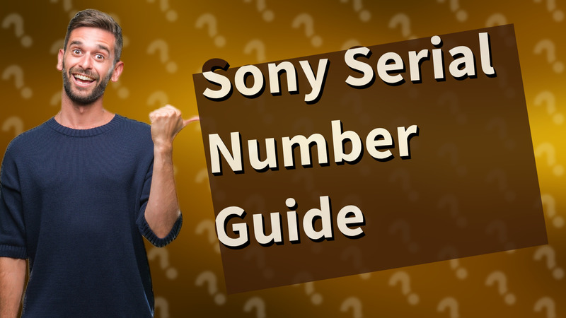 Sony Serial Number Guide