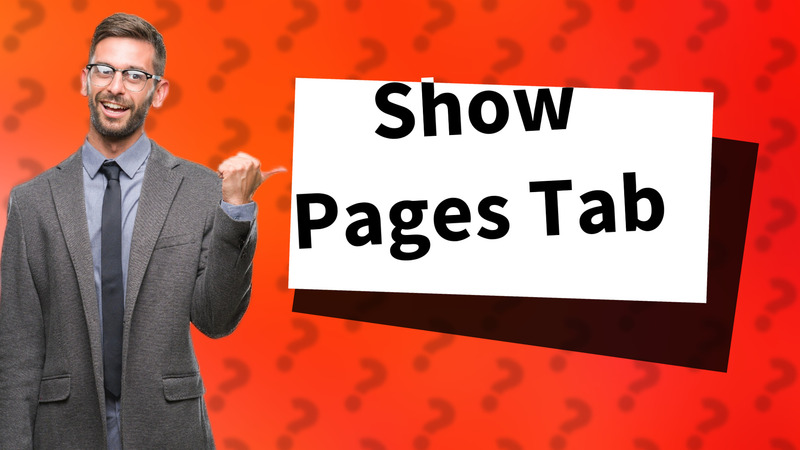 Show Pages Tab