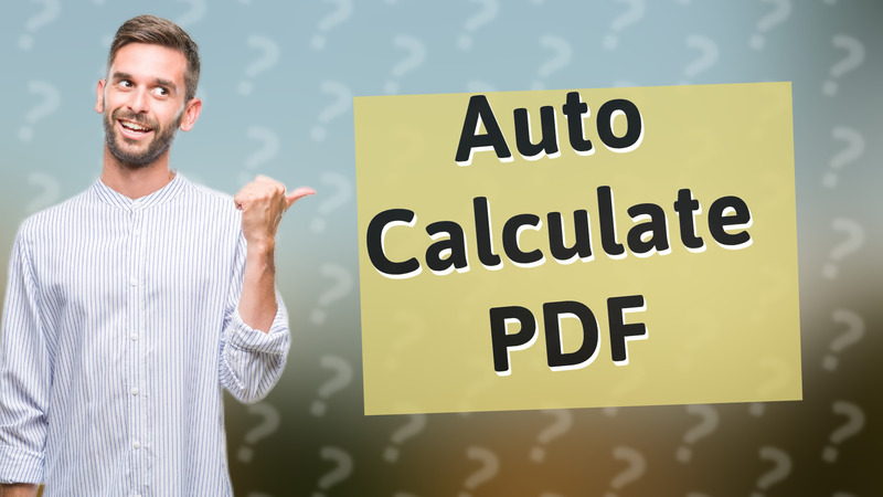 Auto Calculate PDF