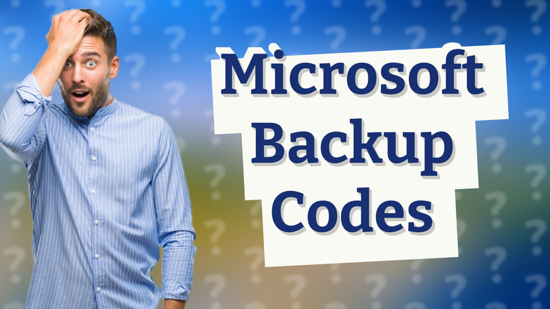 Microsoft Backup Codes