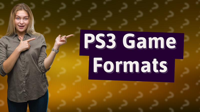 PS3 Game Formats