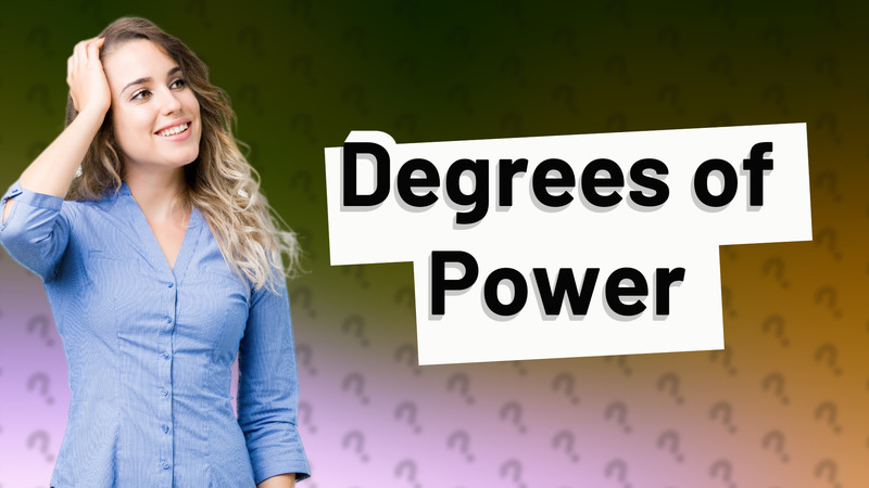 Degrees of Power