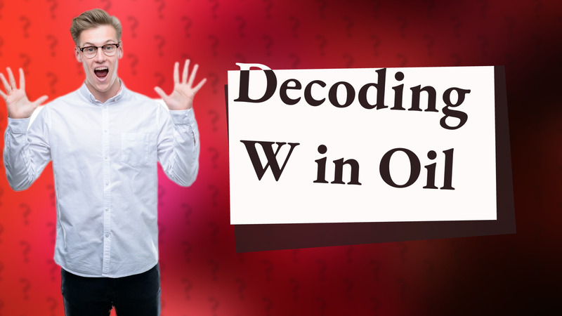 Decoding W in Oil