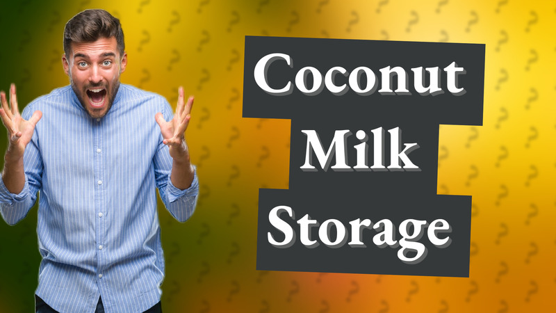 Coconut Milk Storage