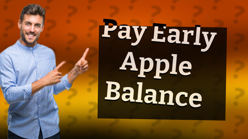 Pay Early Apple Balance
