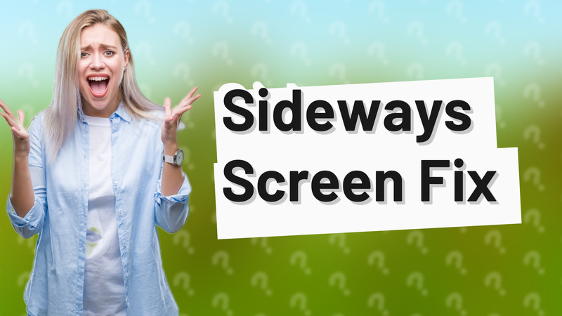 Sideways Screen Fix