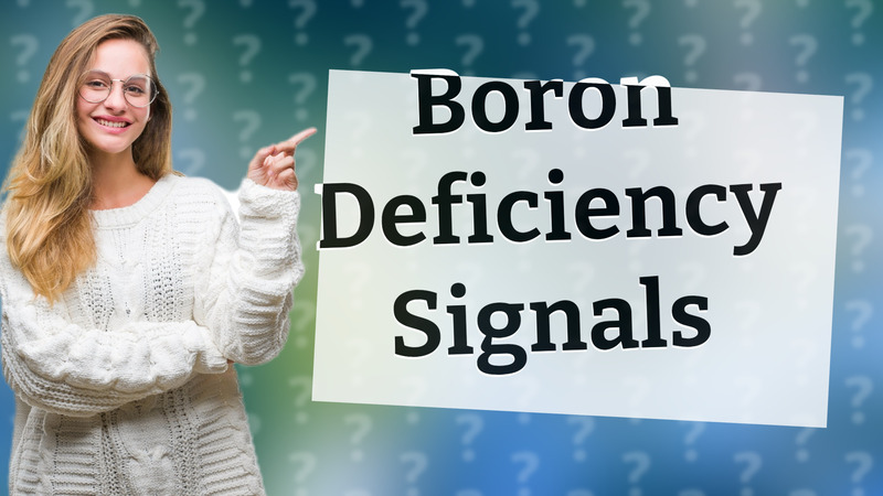 Boron Deficiency Signals
