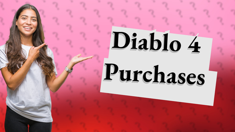 Diablo 4 Purchases