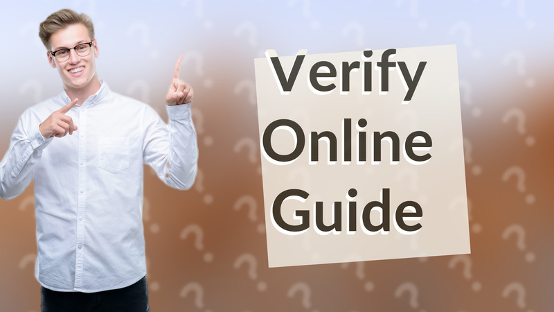 Verify Online Guide