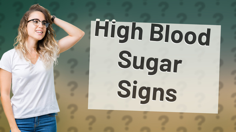 High Blood Sugar Signs