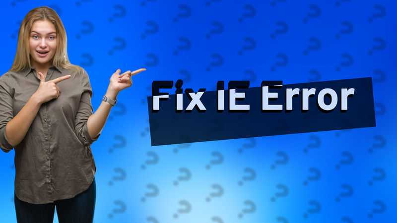 Fix IE Error