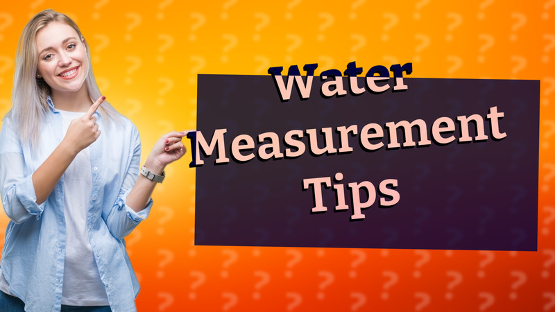 Water Measurement Tips