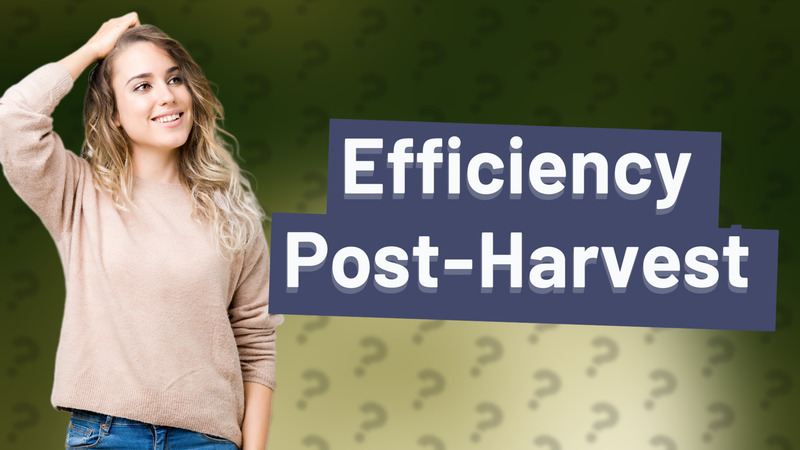 Efficiency Post-Harvest
