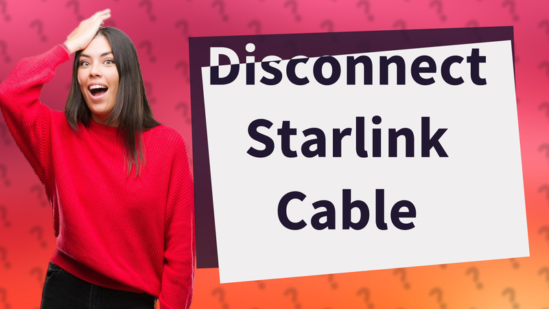 Disconnect Starlink Cable