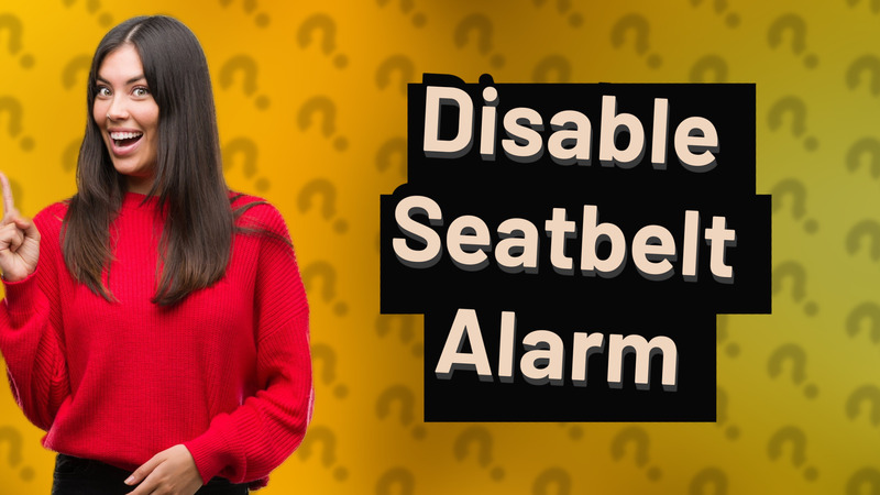 Disable Seatbelt Alarm