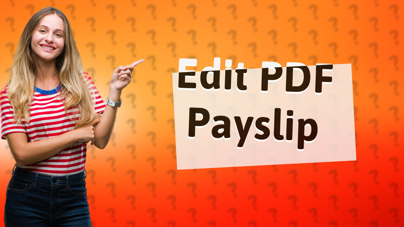 Edit PDF Payslip