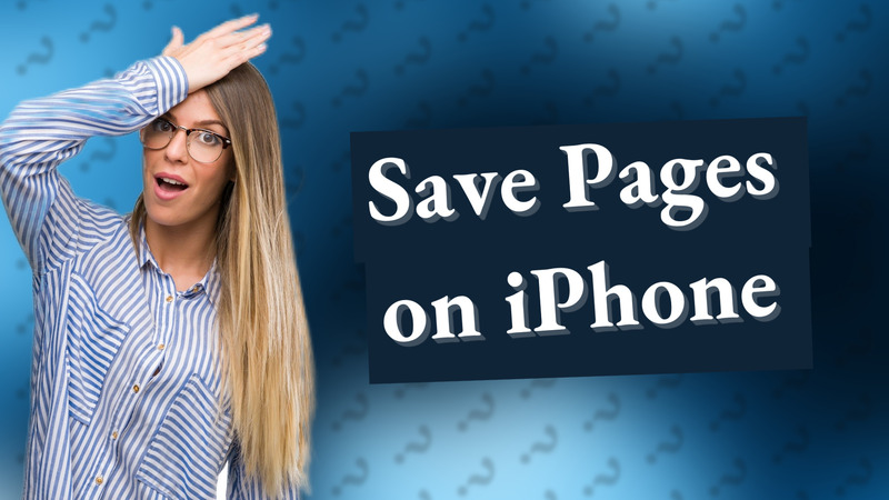 Save Pages on iPhone