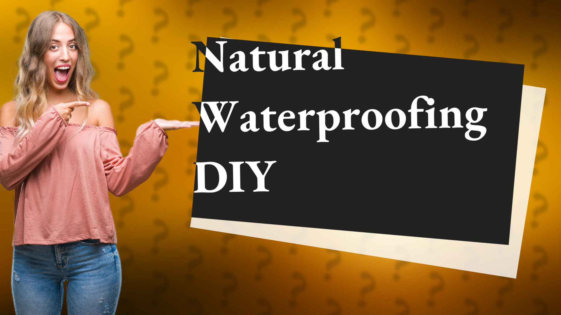 Natural Waterproofing DIY