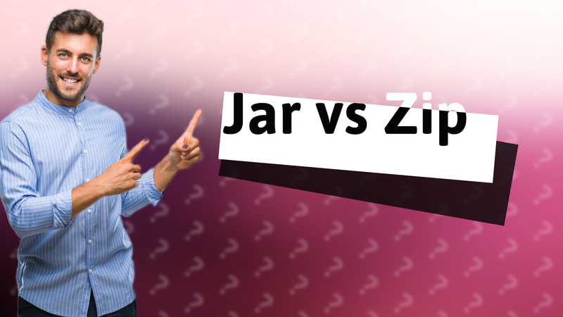 Jar vs Zip