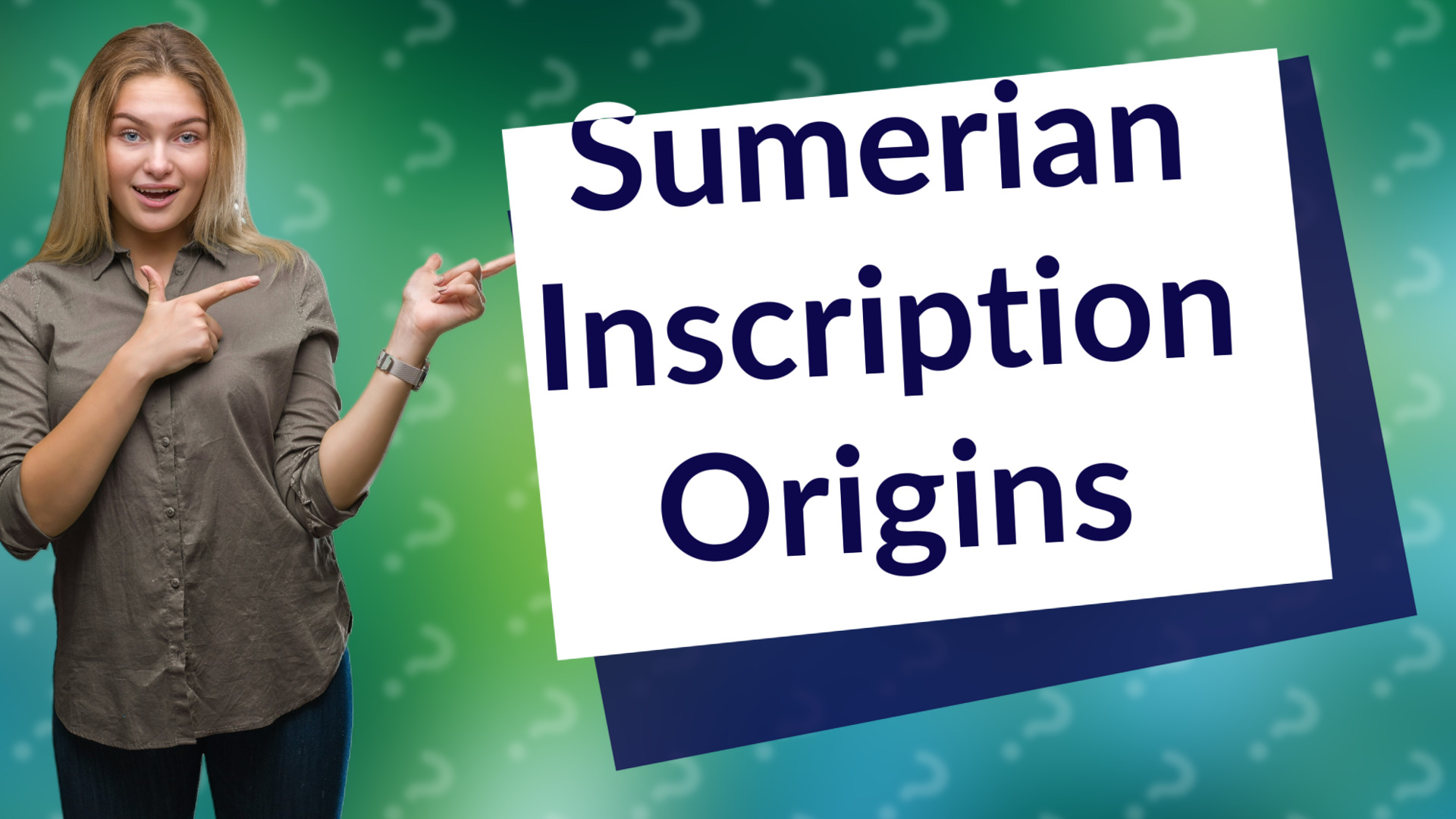 Sumerian Inscription Origins
