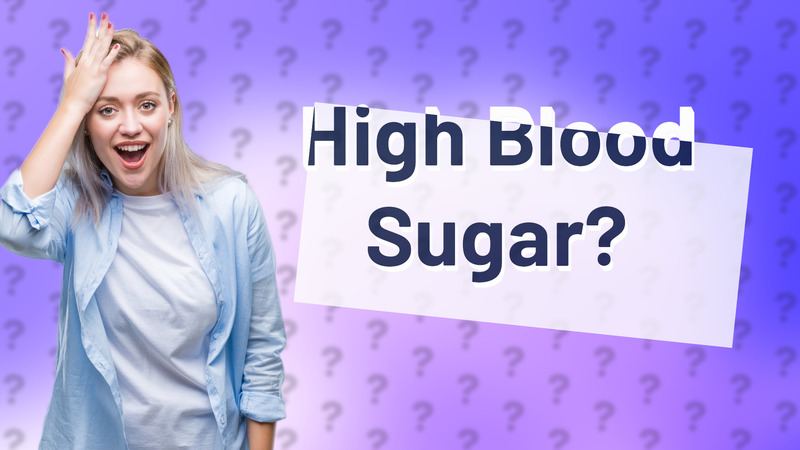 High Blood Sugar?