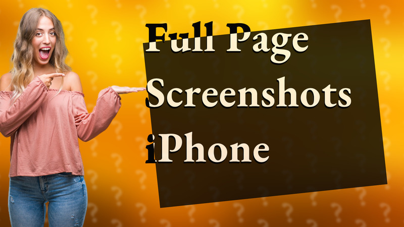 Full Page Screenshots iPhone