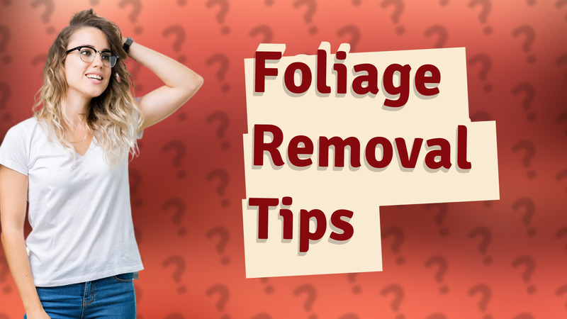 Foliage Removal Tips