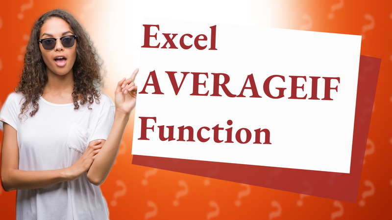 Excel AVERAGEIF Function