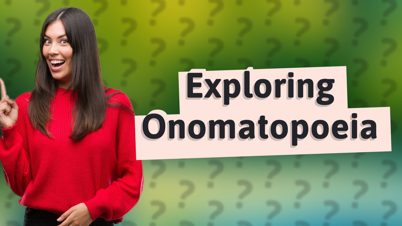 Exploring Onomatopoeia