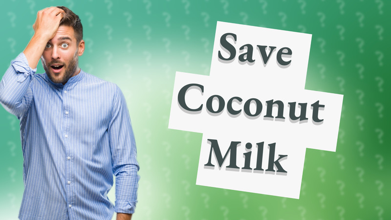 Save Coconut Milk