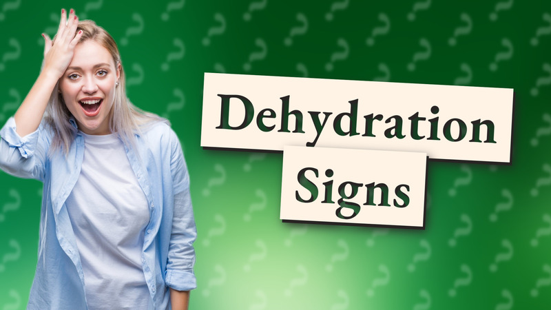 Dehydration Signs