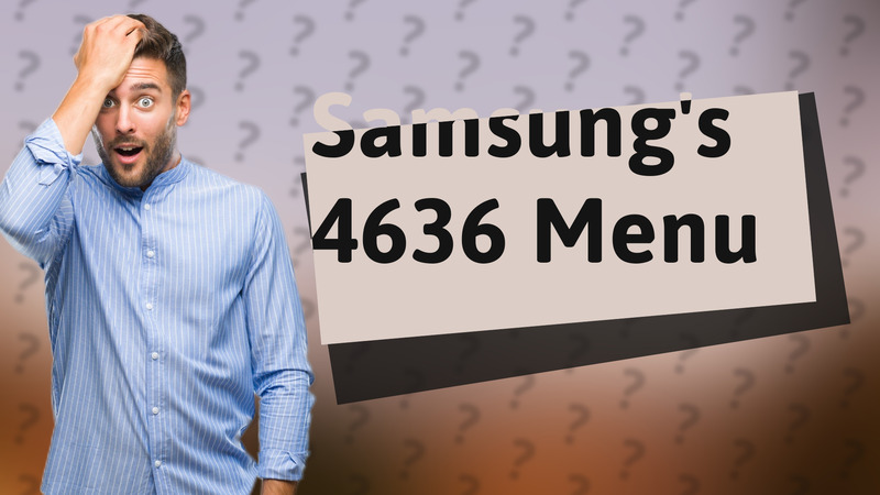 Samsung's 4636 Menu