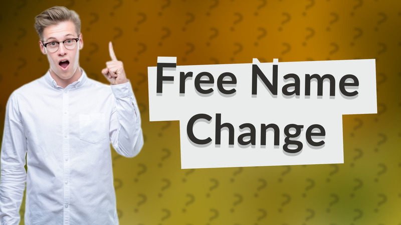 Free Name Change