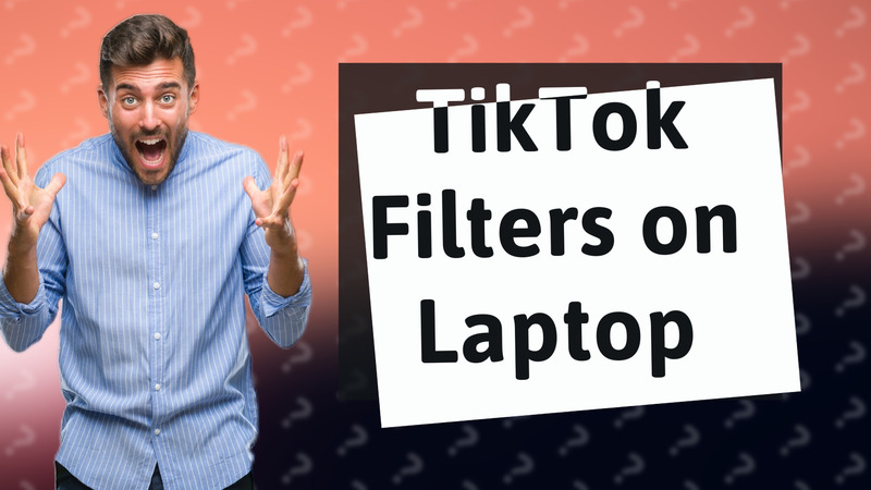TikTok Filters on Laptop