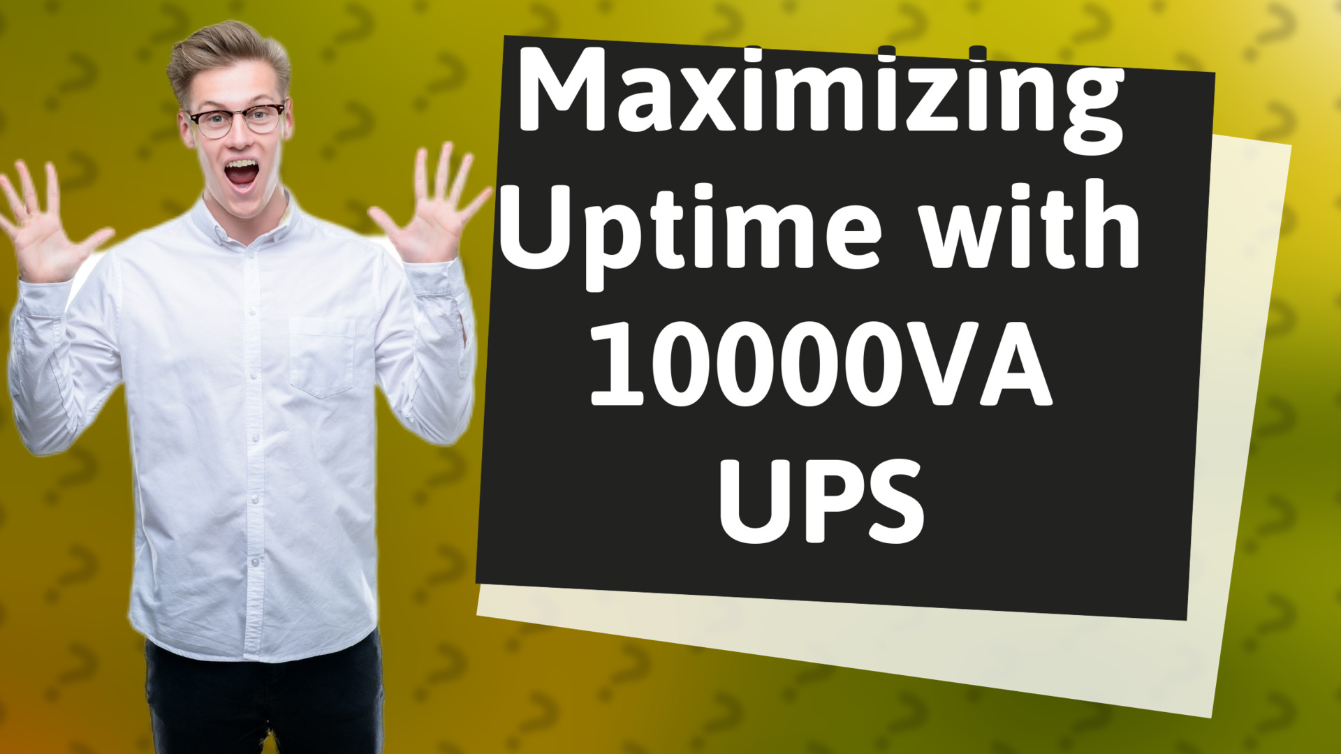 Maximizing Uptime with 10000VA UPS