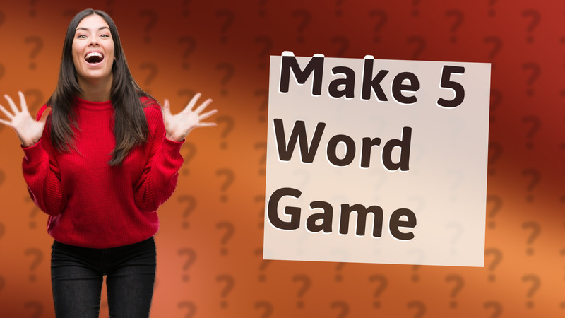 Make 5 Word Game