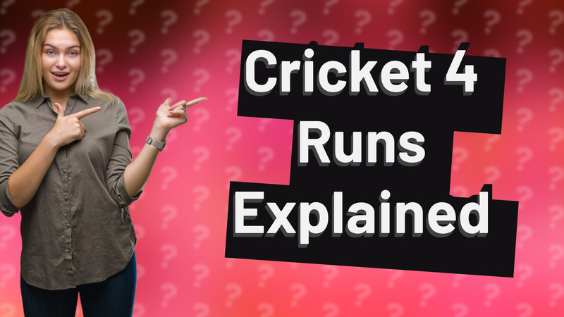 Cricket 4 Runs Explained
