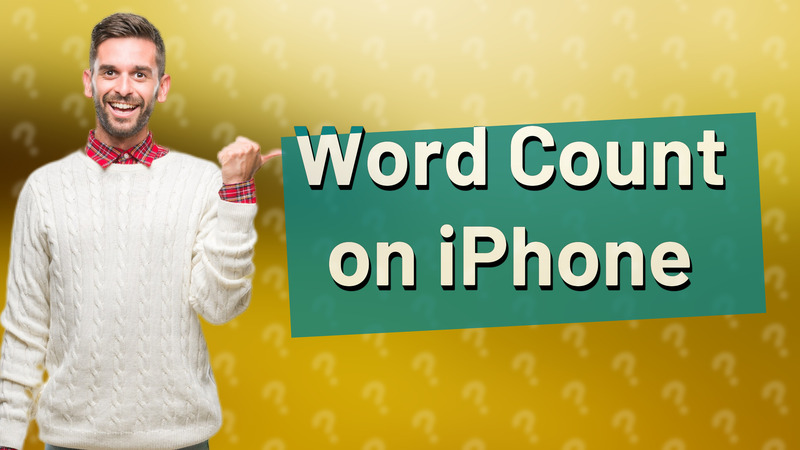 Word Count on iPhone
