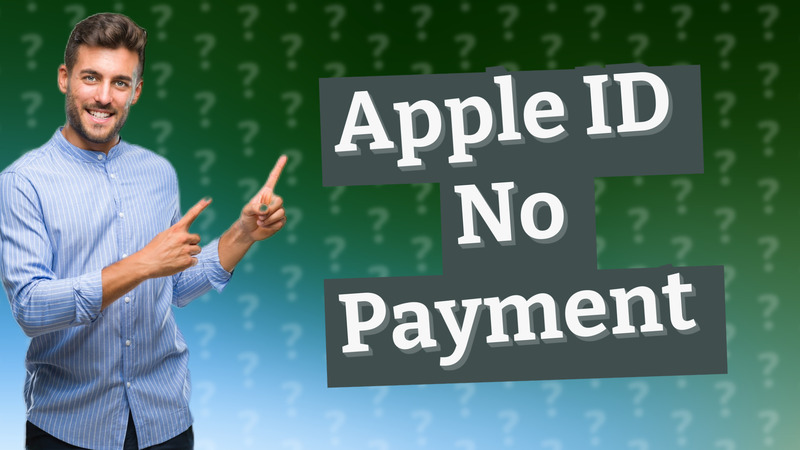 Apple ID No Payment
