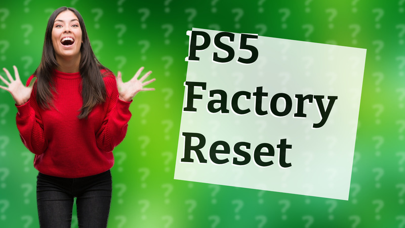 PS5 Factory Reset